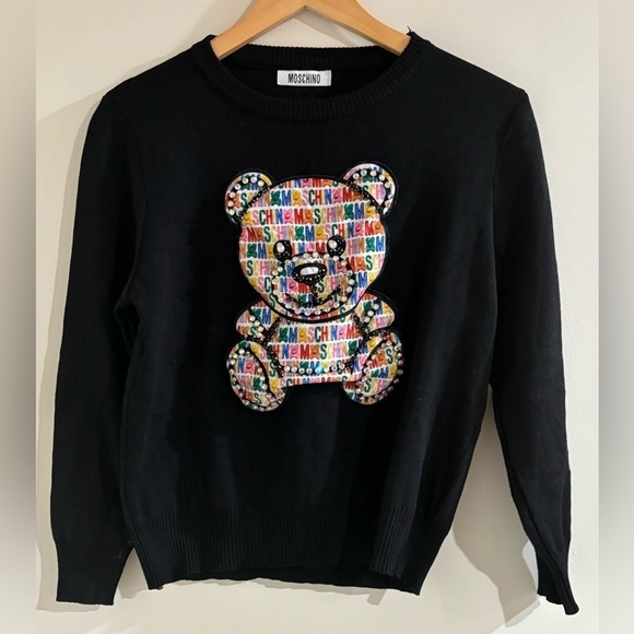 Moschino- Bear sweater, gummy bear and rhinestone design - Picture 1 of 5